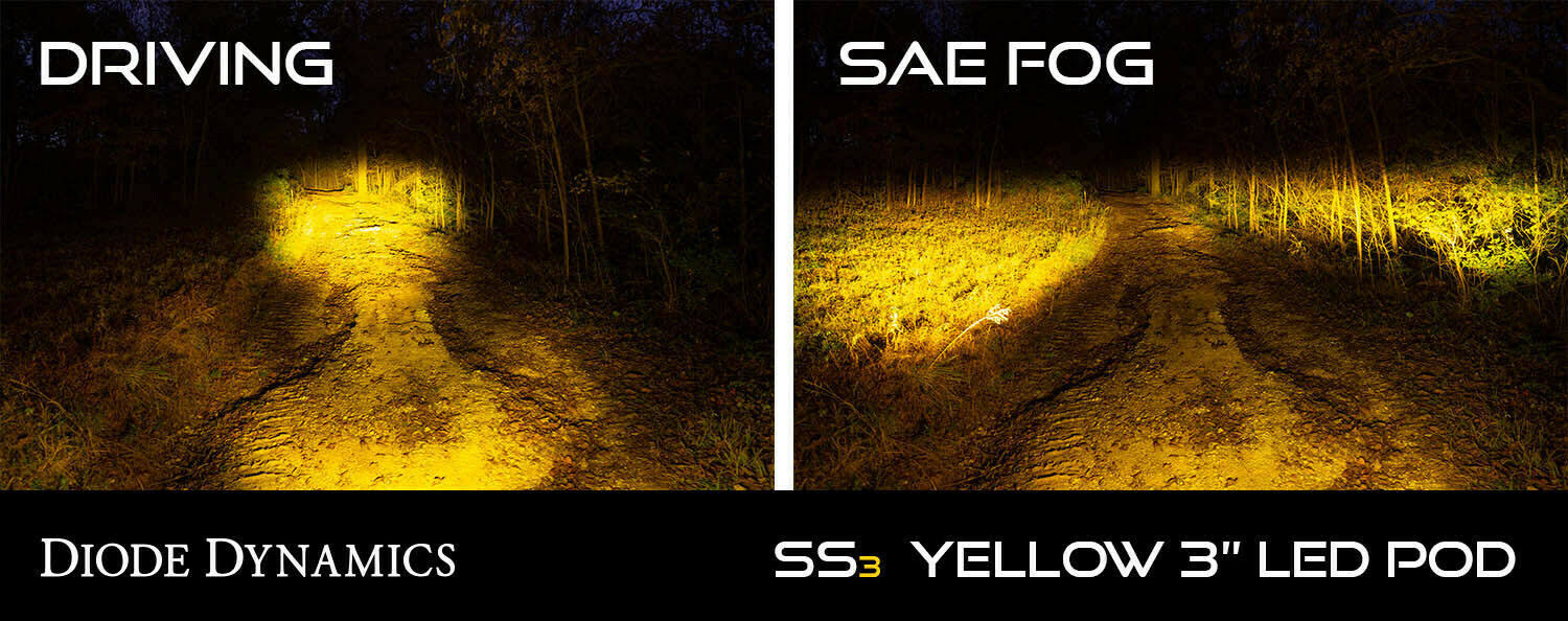 SS3 Pro Yellow SAE Fog Worklight Pair A95913
