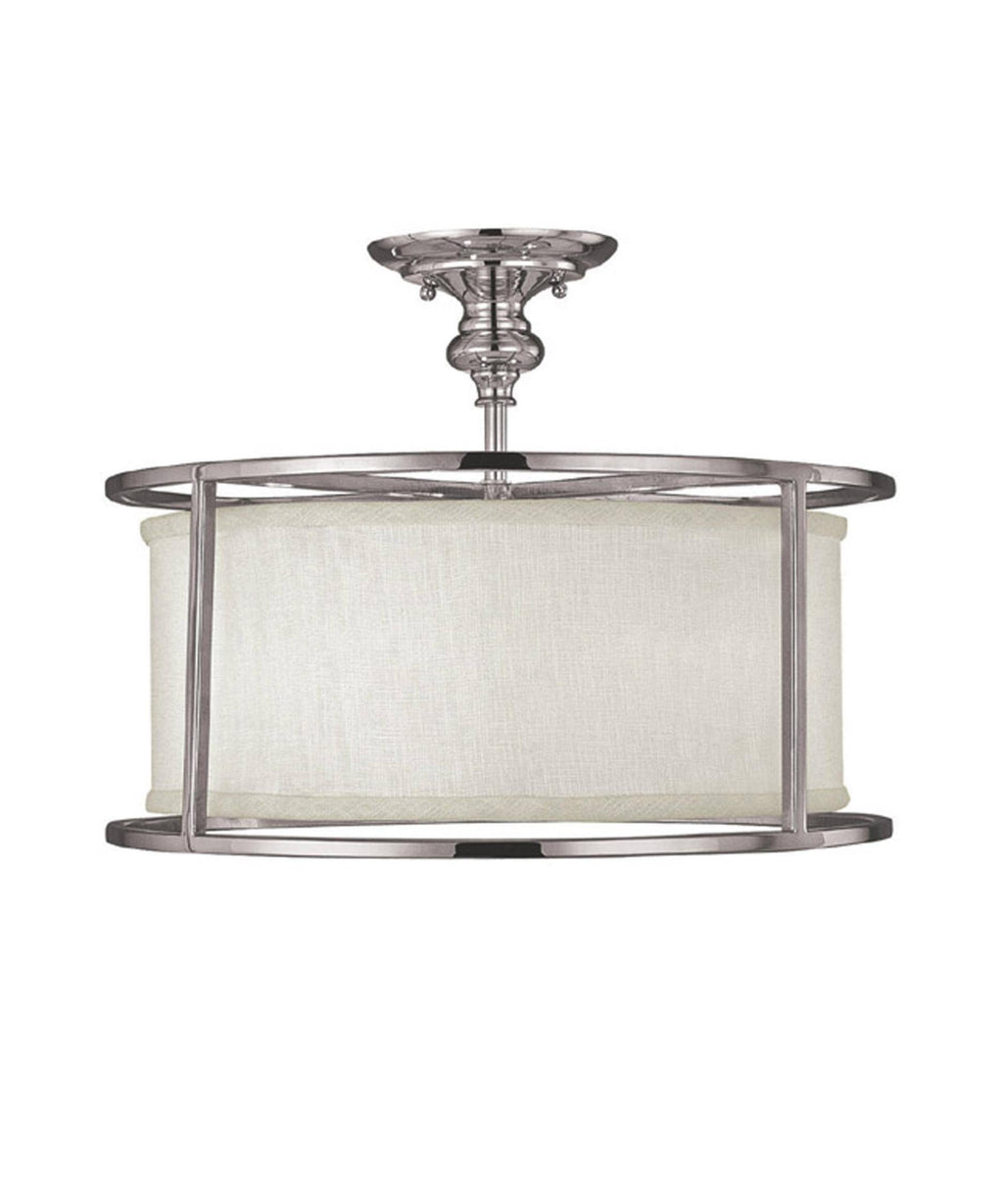 Polished Nickel 3 Light Semi-Flush K273