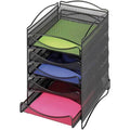 5-Drawer Mesh Literature Organizer Black S492
