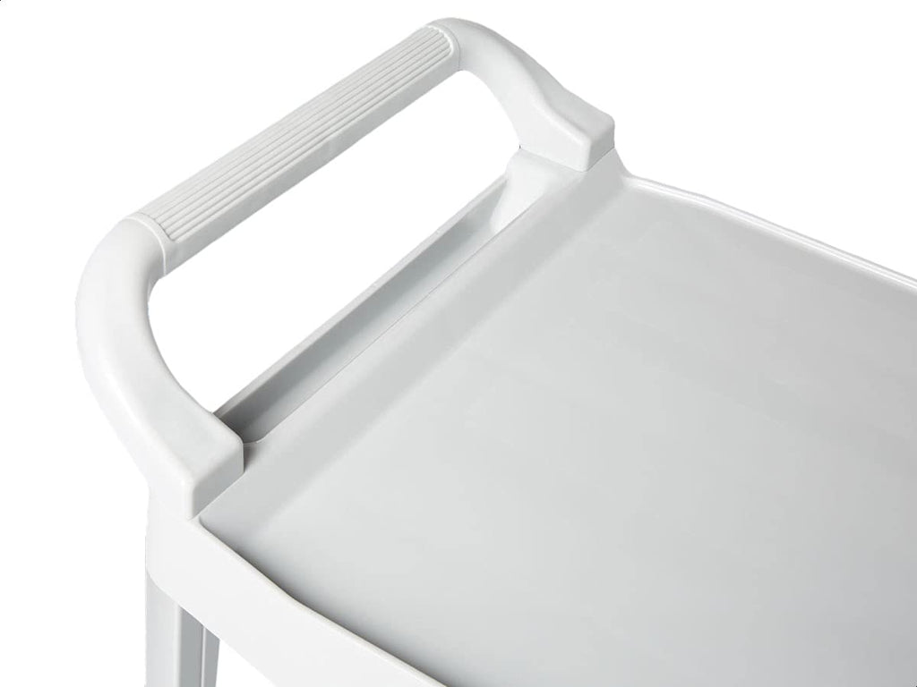 3 Shelves Utility Cart with 400 lbs Loading Capacity, Grey Q35409