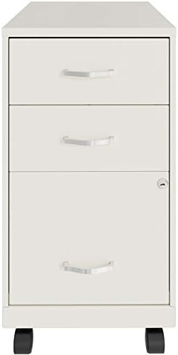 Navy 3 Drawer Metal Mobile File Cabinet with Lock J8501