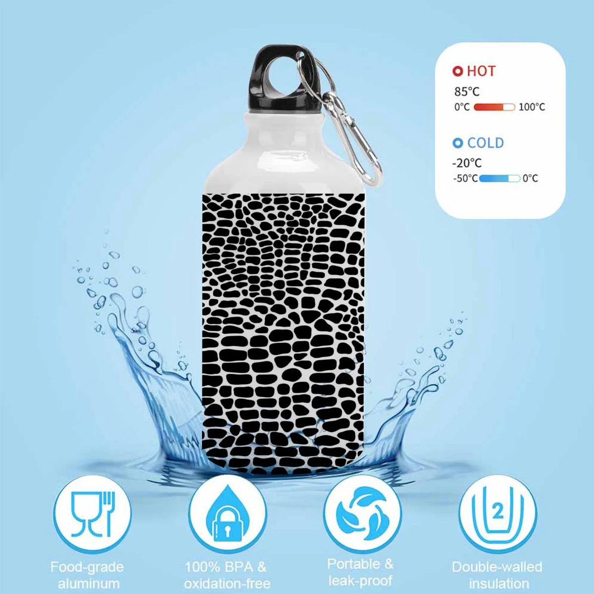 400ml Sport Aluminum Water Bottle with Twist Cap F206