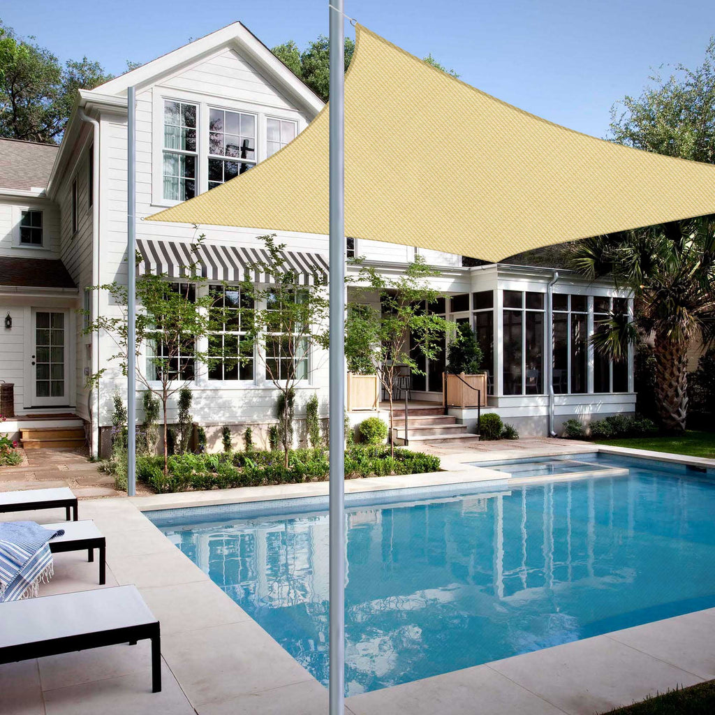 16x12 Ft 97% UV Block Rectangle HDPE Sun Shade Sail Canopy K876