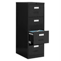 4 Drawer Vertical Metal File Cabinet Light Grey F737022