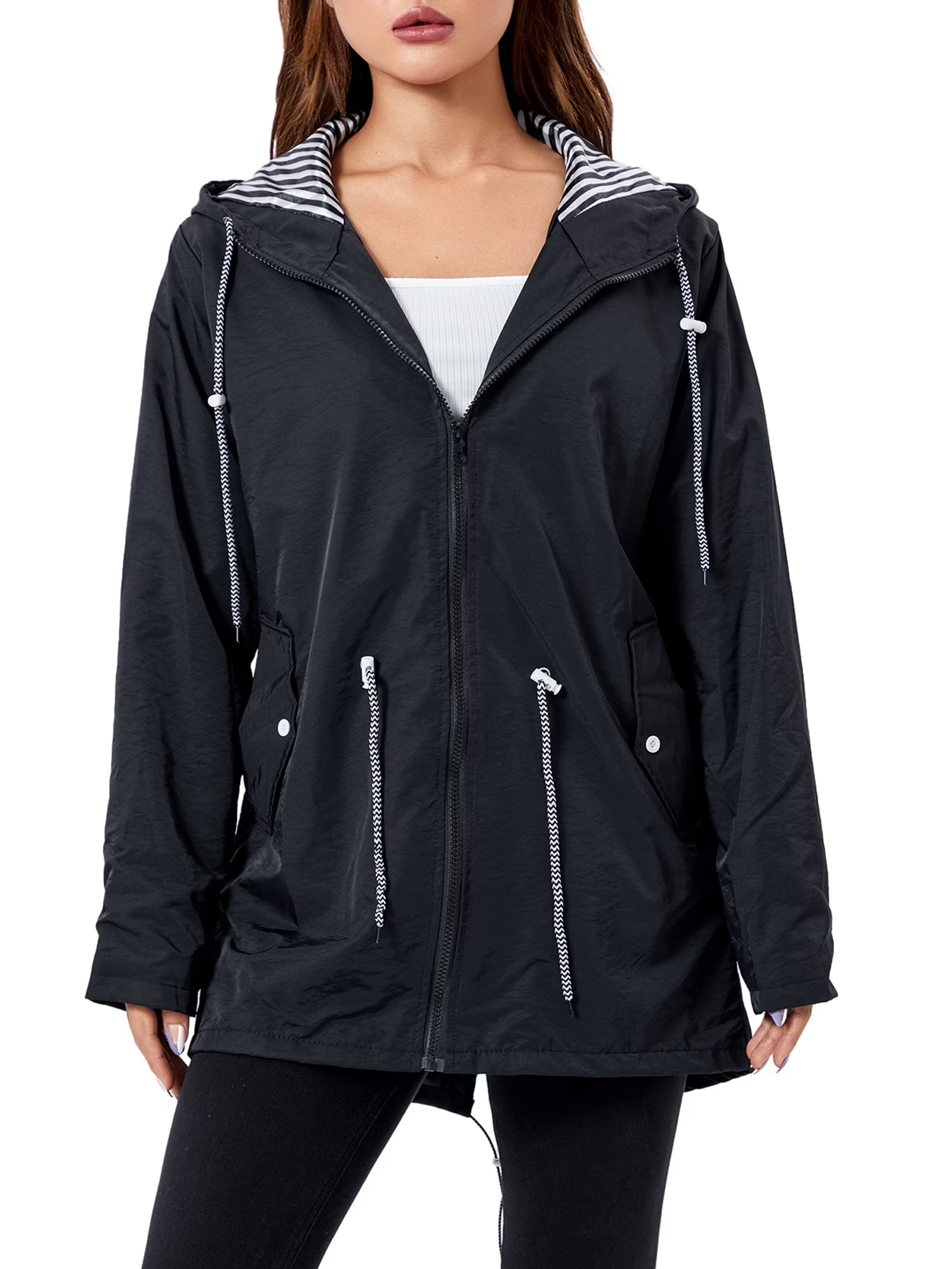 Waterproof SoftShell Ski Jacket with Hood V875464