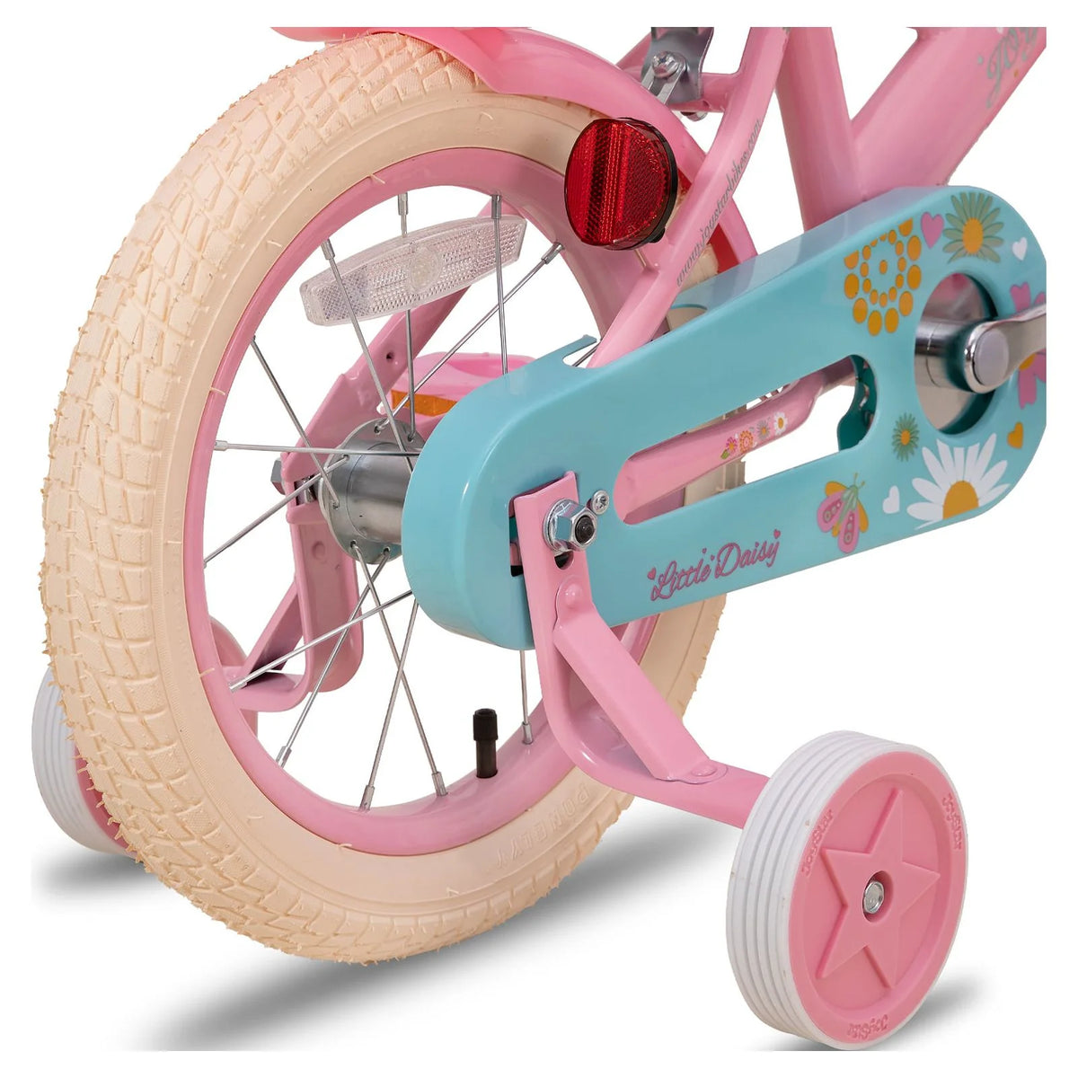 16 inch Kids Bike with Handbrake Training Wheels Basket Pink X100