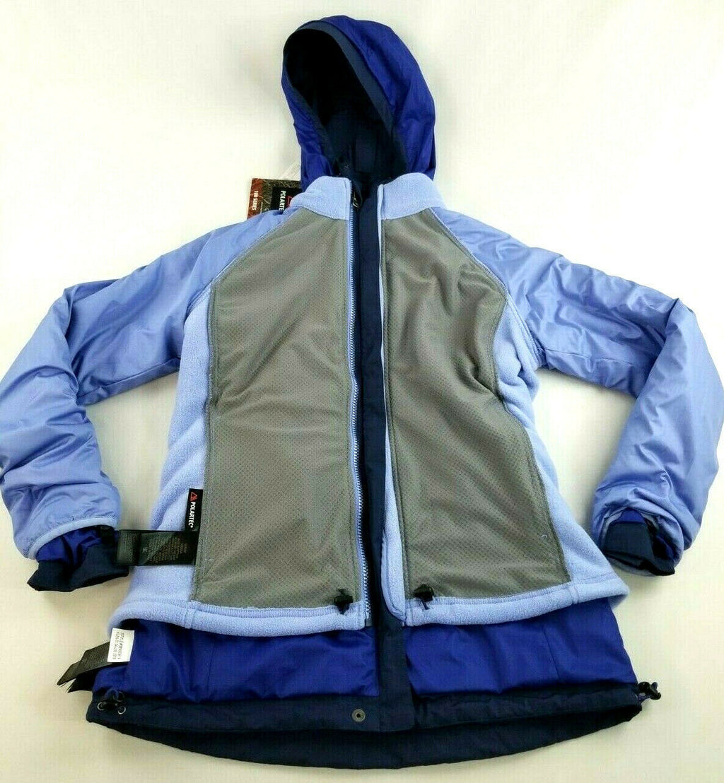 Navy Hooded Polartec 100 Women Jacket S741