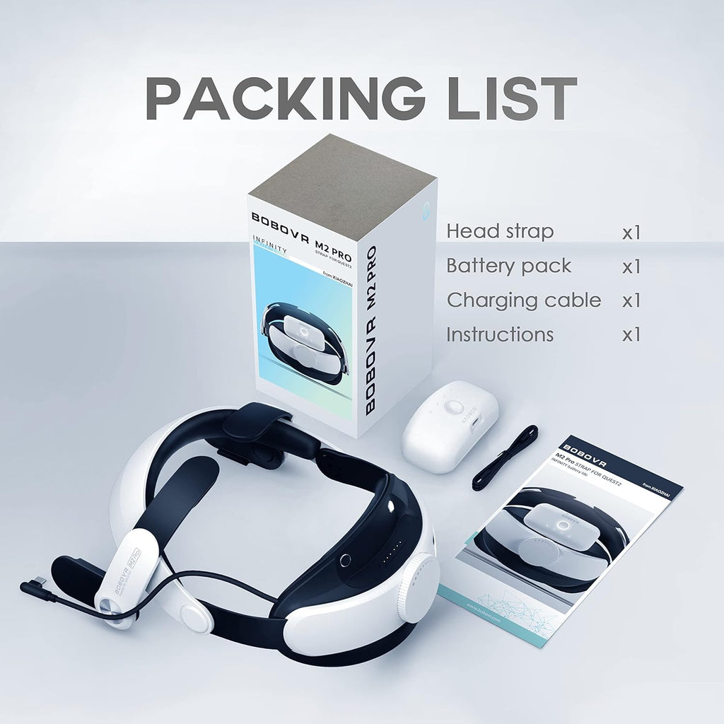 M2 Pro Battery Pack Head Strap with Magnetic Connection, 5200mah Replaceable Power Bank Accessories Pack of 2 Y779558