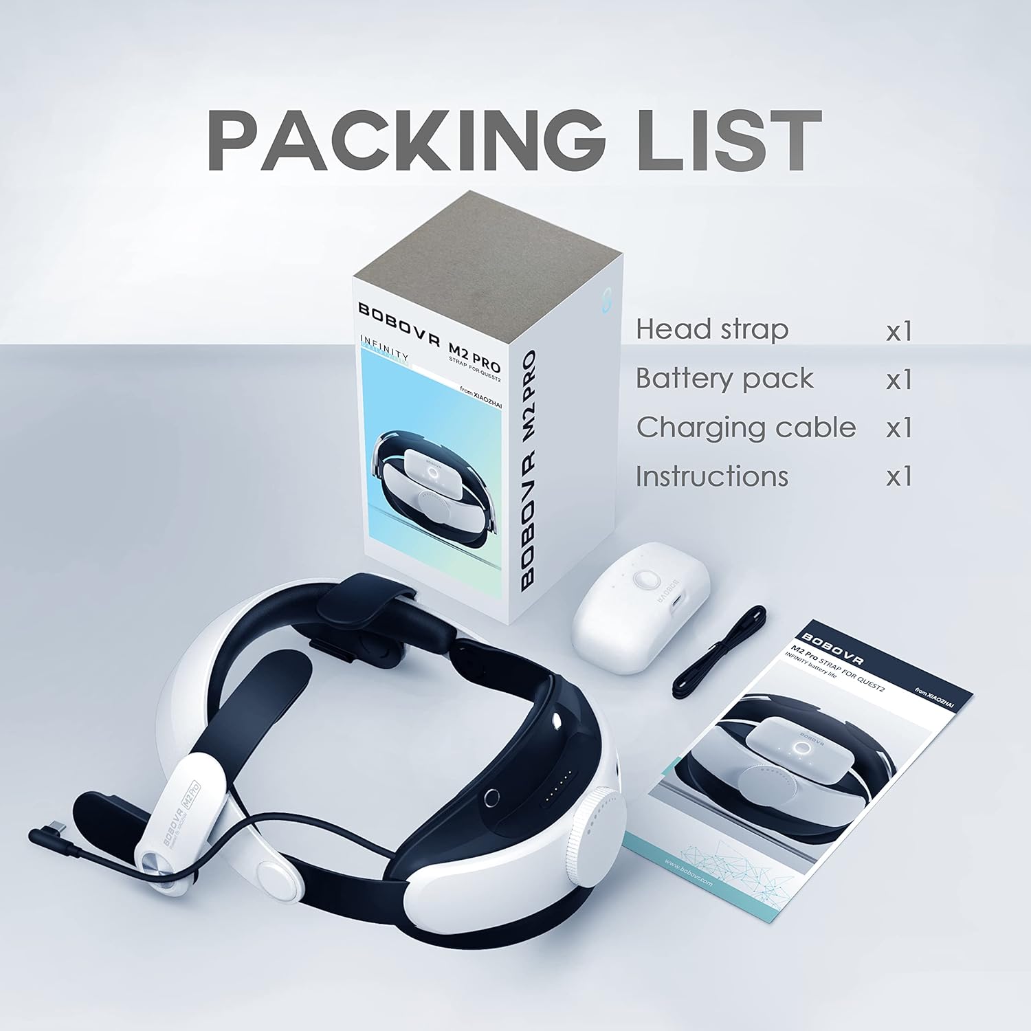 M2 Pro Battery Pack Head Strap with Magnetic Connection, 5200mah Replaceable Power Bank Accessories Pack of 2 Y779558