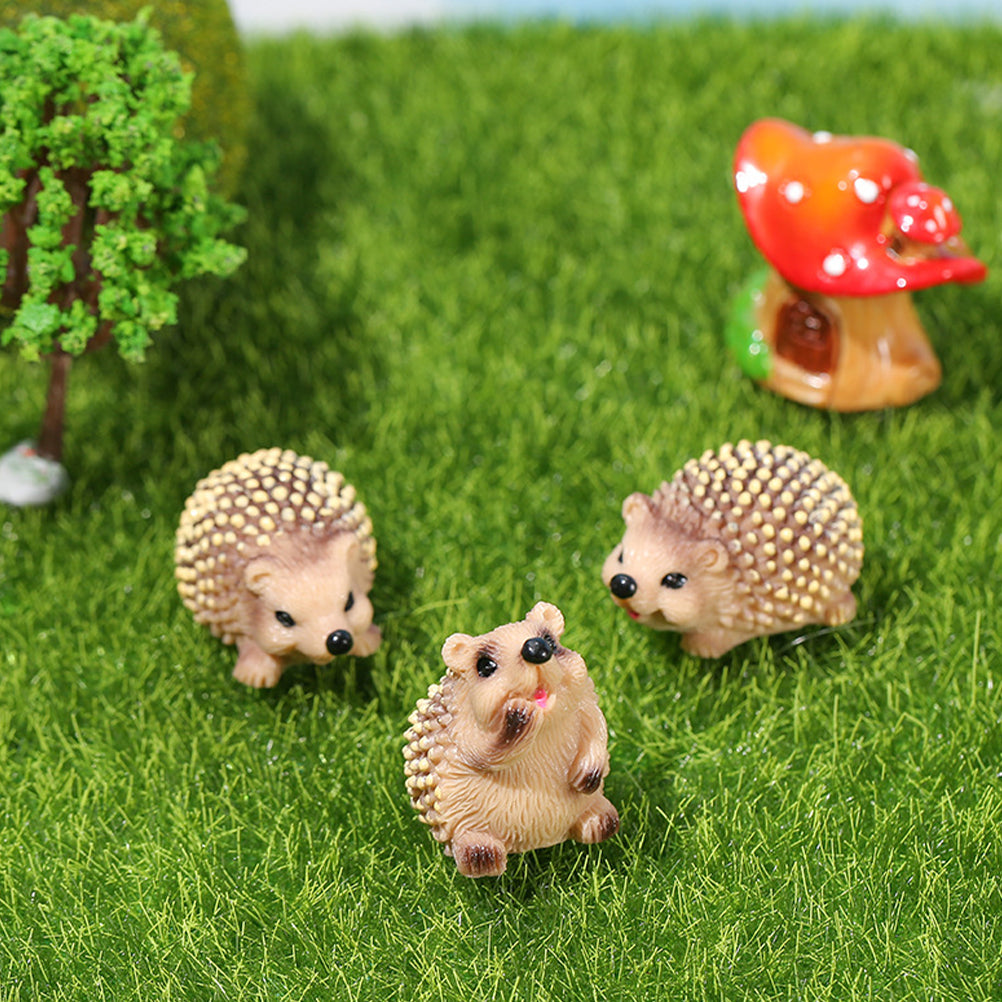 18 Pcs Hedgehog Figures Resin Statue X915