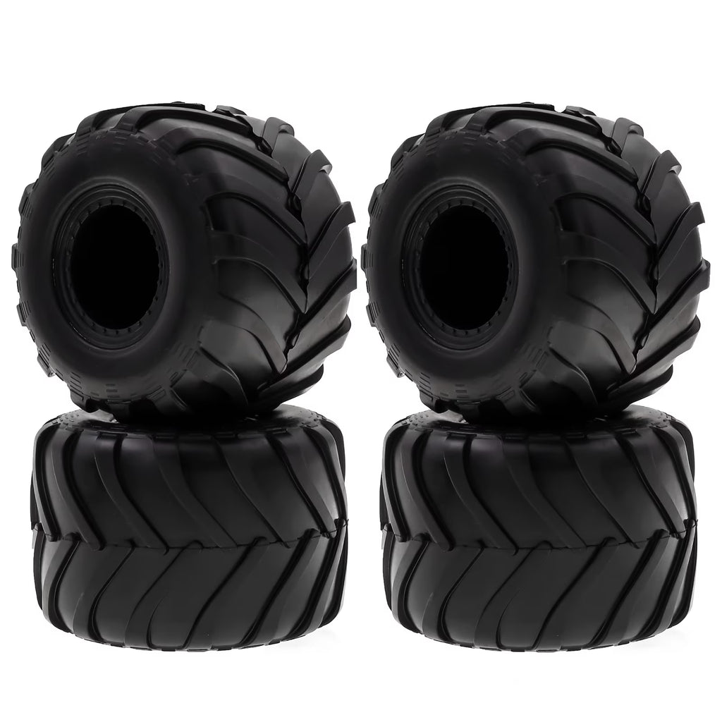 Black Rubber Car Tires 4PCS 72*49mm D6586