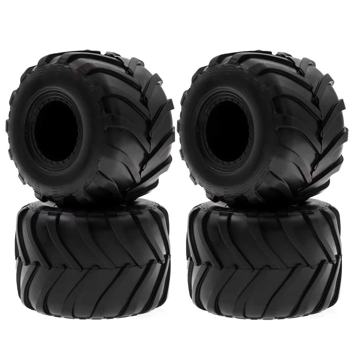 Black Rubber Car Tires 4PCS 72*49mm D6586