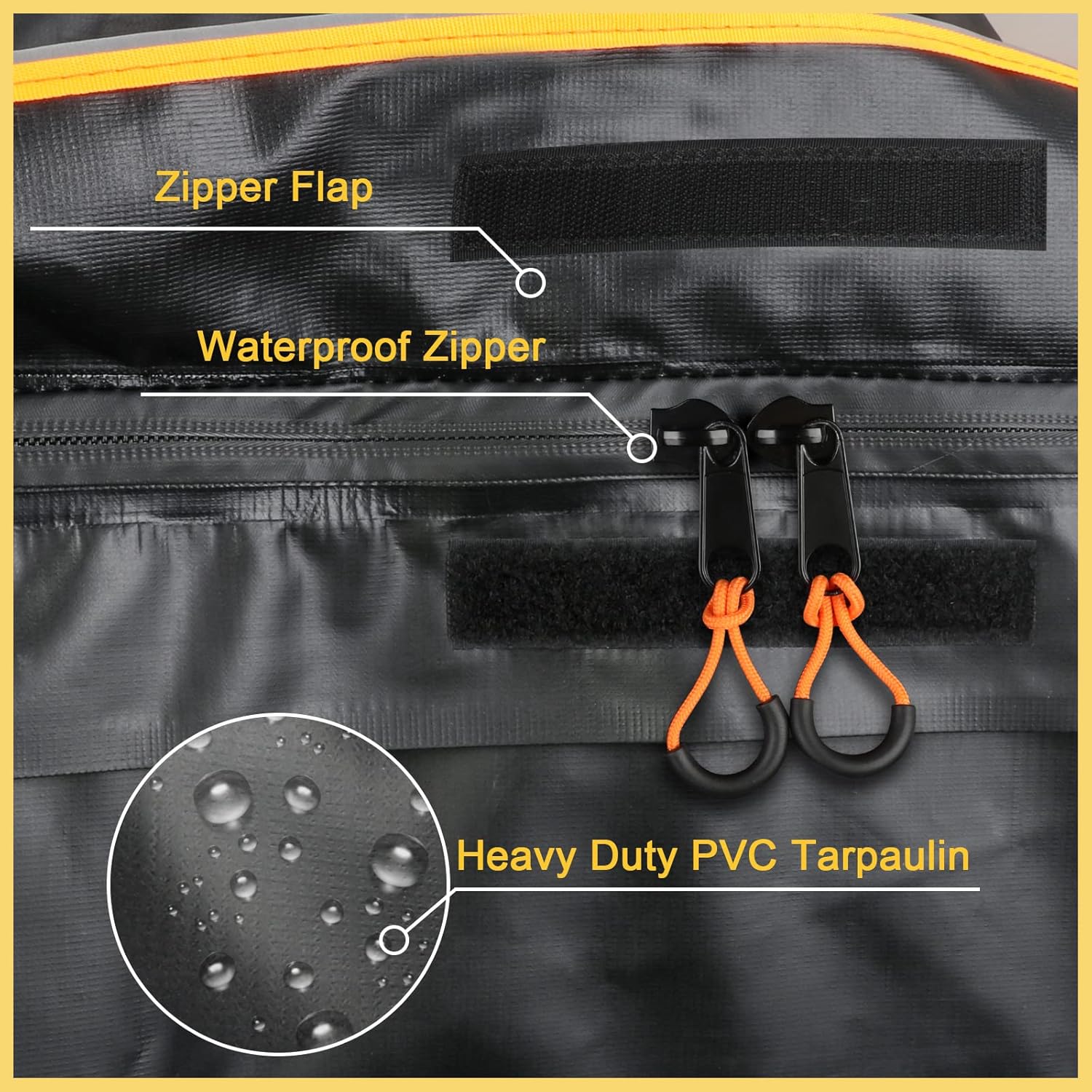 Car Rooftop Carrier Soft Cargo Box 20 Cubic Feet Waterproof Roof Bag with Reflective Strip W270