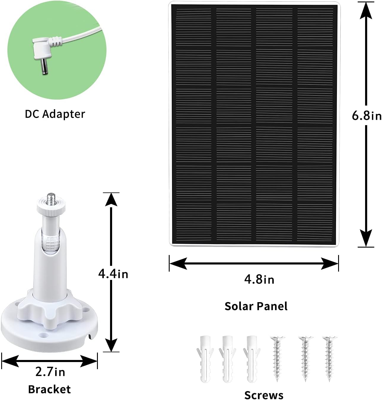 Solar Panel Power Supply 5V 3.5W 2-Pack U3903