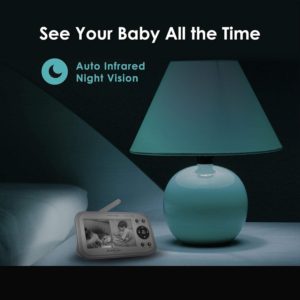4.3 Split Screen Video Baby Monitor with 2 Cameras and Audio O65856
