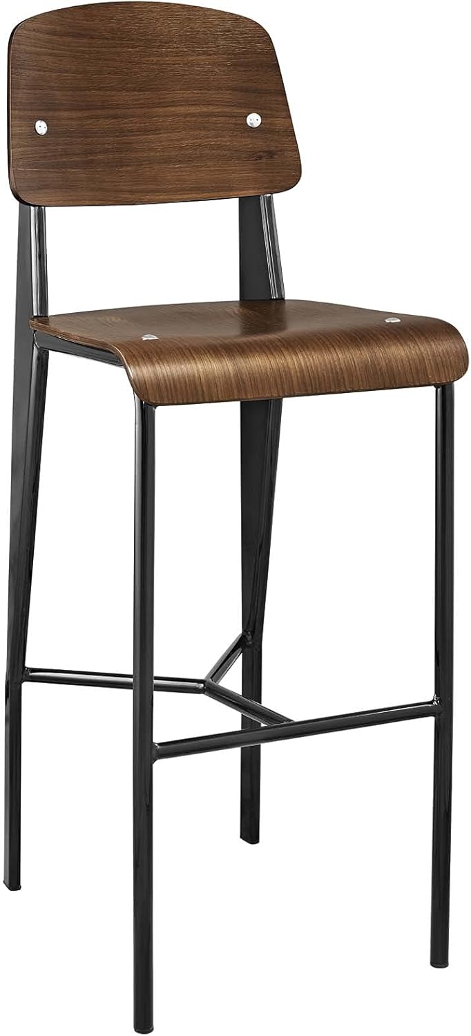 Black Wood and Metal Counter Bar Stool B334827