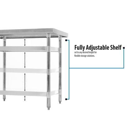 Stainless Steel Work Table with Undershelf V88173