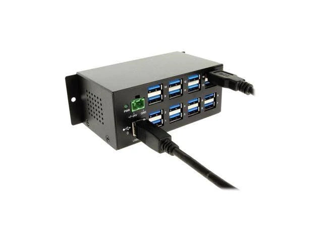 16-Port USB 3.2 Gen1 DIN Rail Mount Y123