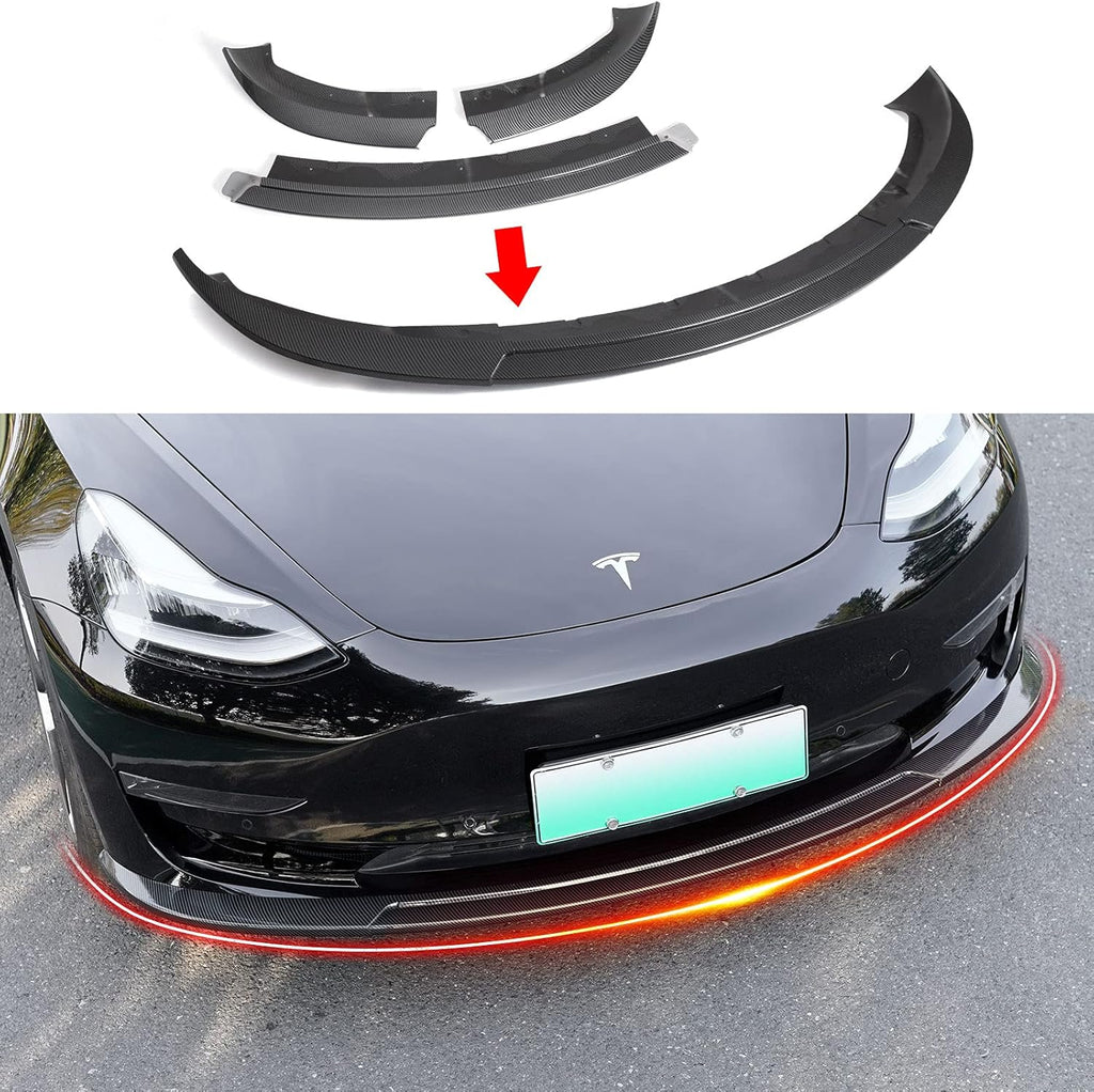 Glossy Black Front Bumper Lip Spoiler Splitter C6135
