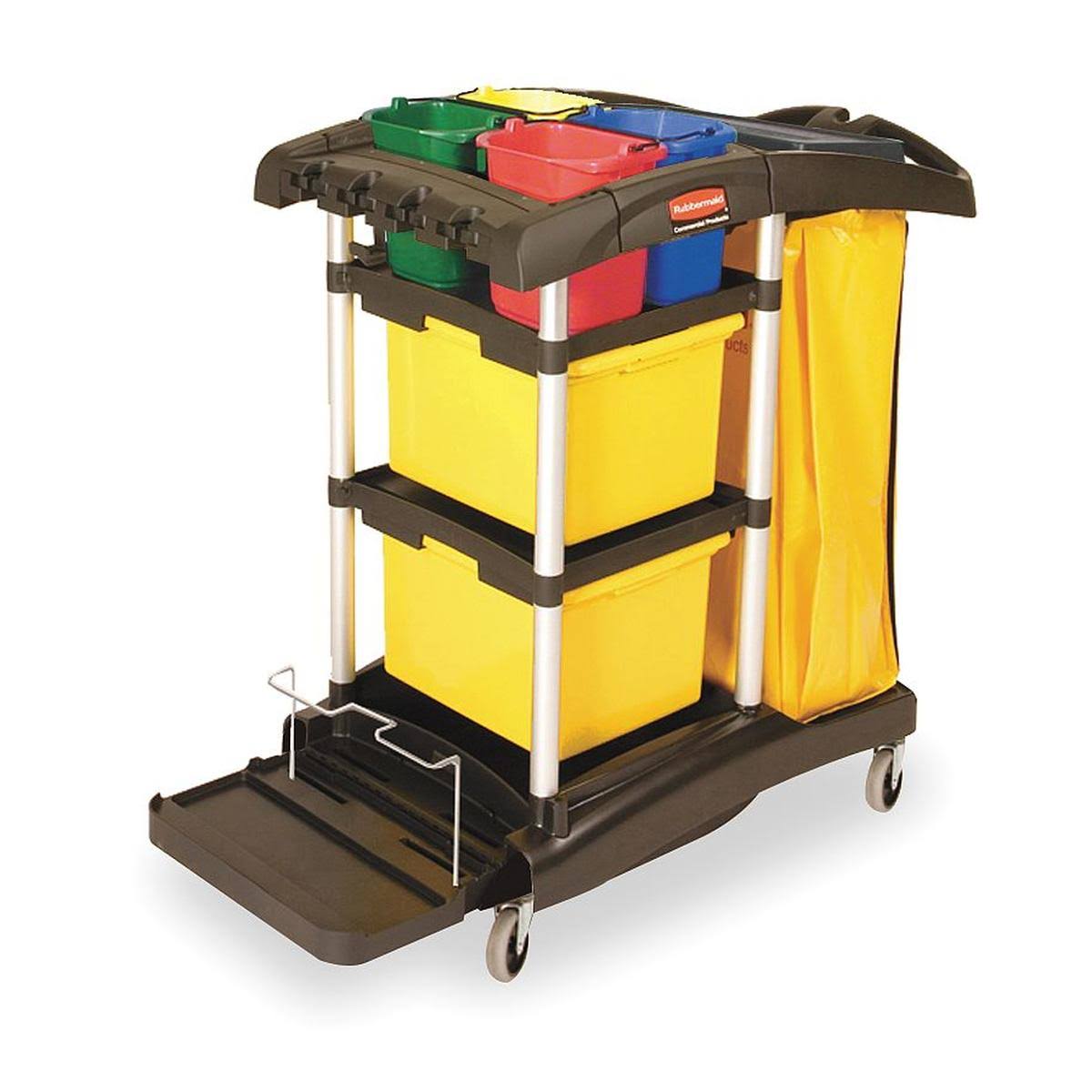 Black Microfiber Cleaning Carts X5580