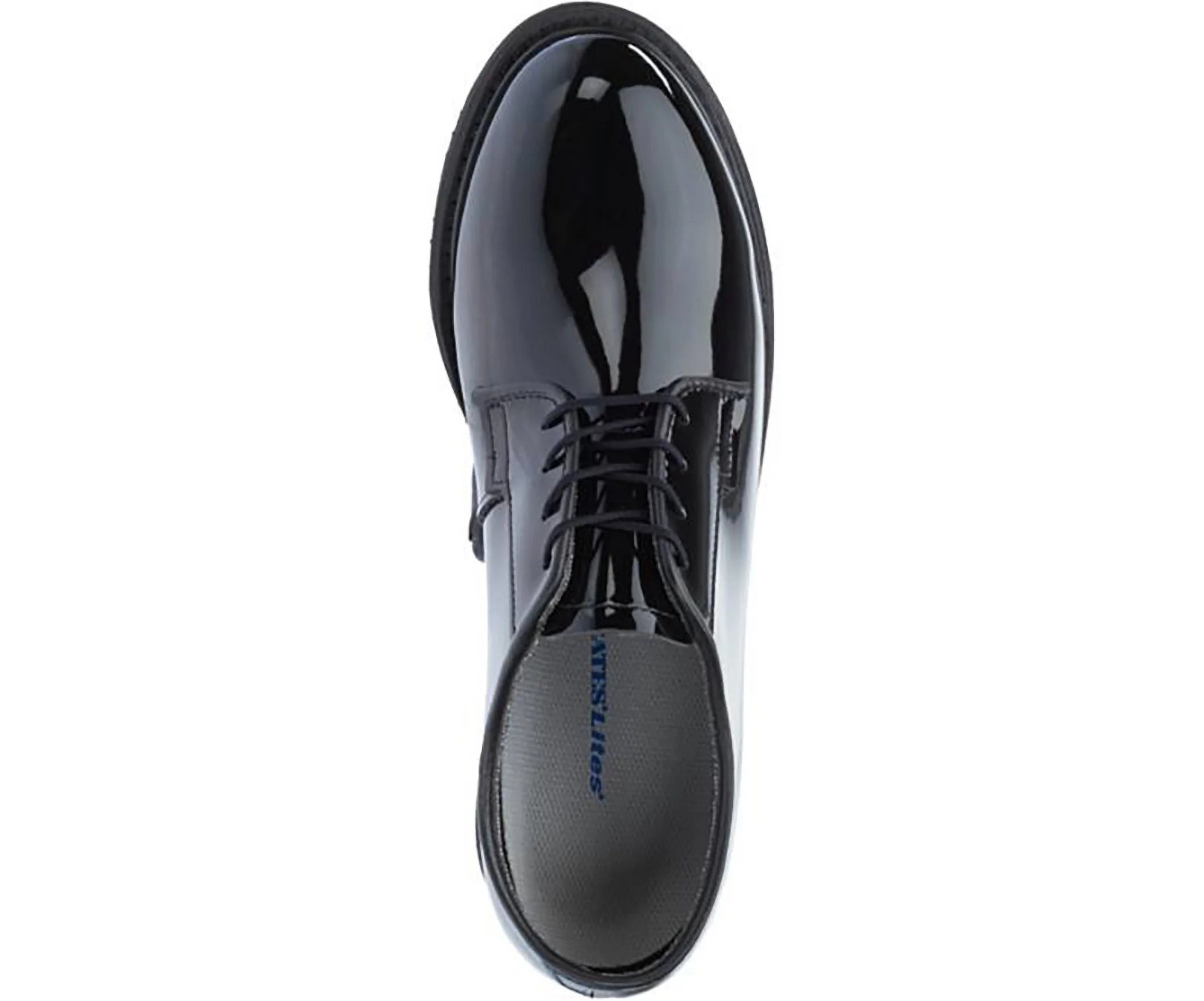 Black High Gloss Oxford Shoe 9 2E US Extra Wide H3243