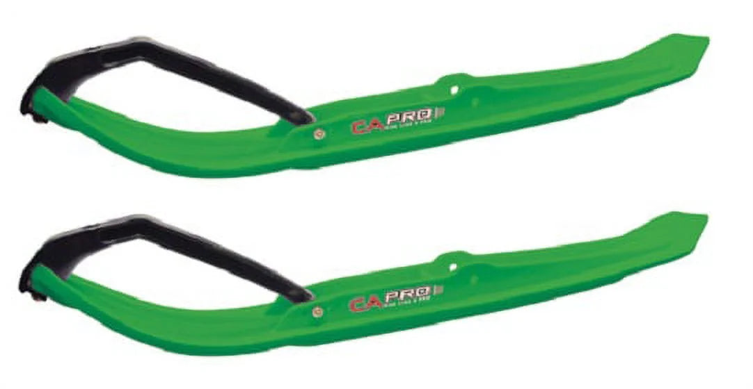 Green MTX Snowmobile Skis with 6" Shaper Bars Complete Kit X755563