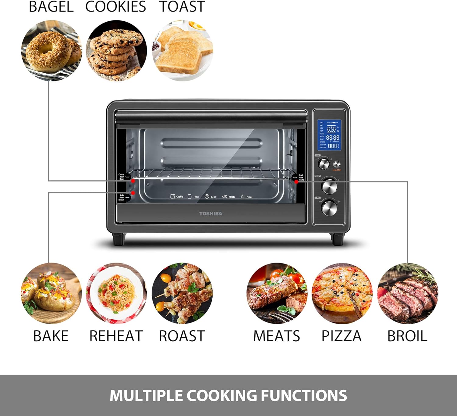 6-slice 12-inch Digital Toaster Oven with 1700W F295