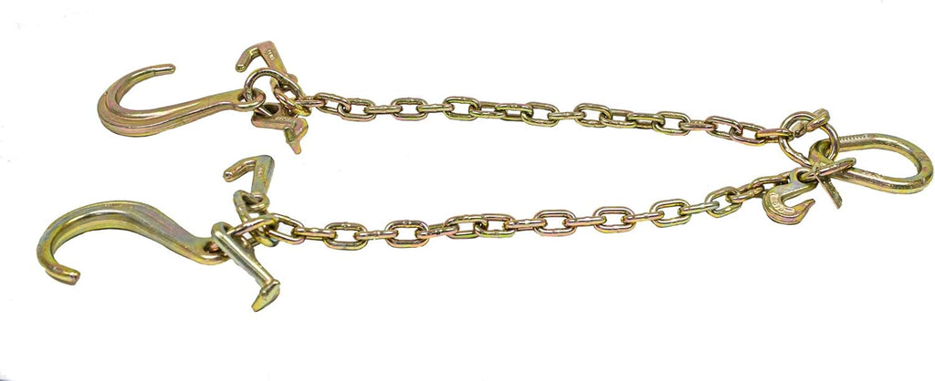 8" Medium J Hooks Chain Bridle with Grab Hooks 2' Legs (2 Pack) F2702