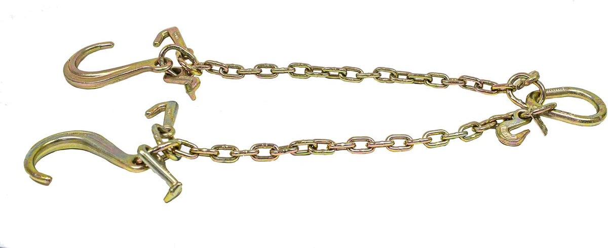 8" Medium J Hooks Chain Bridle with Grab Hooks 2' Legs (2 Pack) F2702