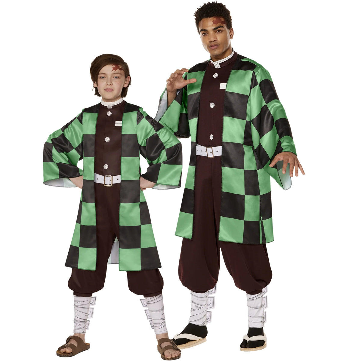 Demon Slayer Tanjiro Halloween Costume Male Adult Multi-Color K365079