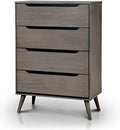 Gray 4-Drawer Wood Chest E385