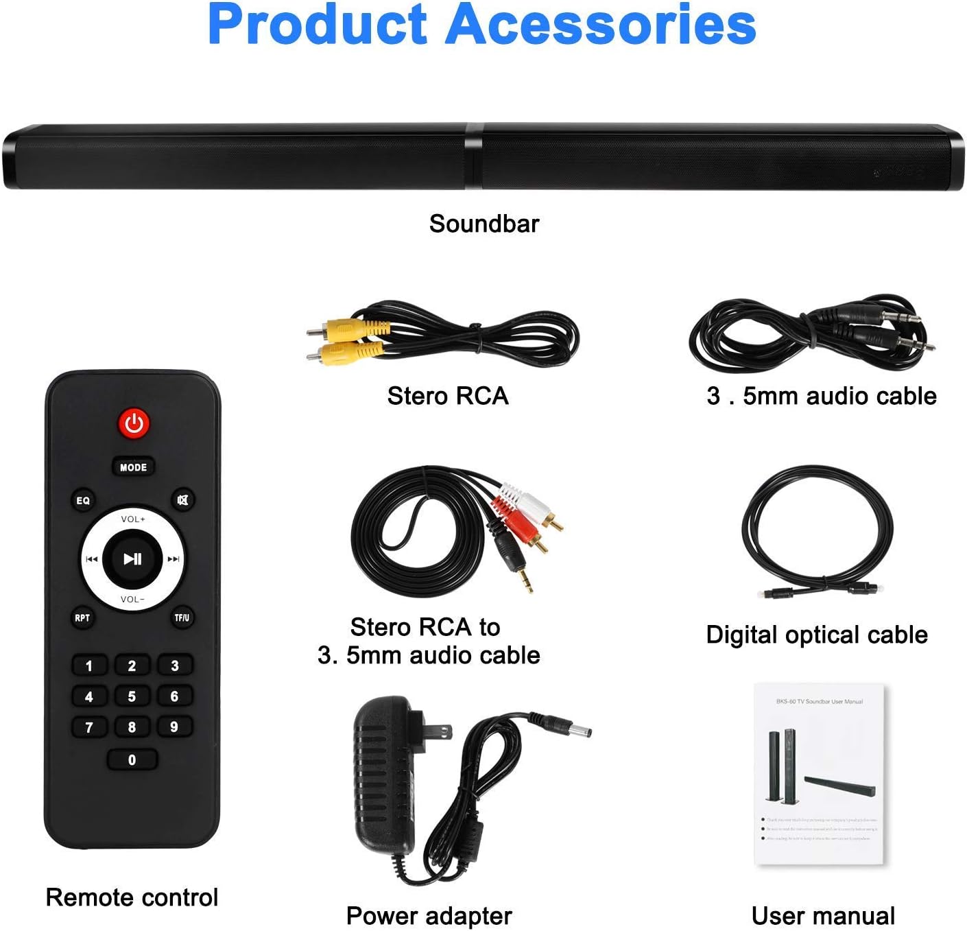 37-Inch Sound Bar with 4 Driver Speakers F455952