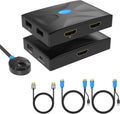 KVM Switch HDMI 8 Port 4K@30Hz 8 in 1 Out with 9pack Cables 4 USB 2.0 Hubs Desktop Selector IR Remote Rack Mount Ears P69364