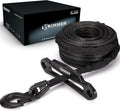 Synthetic Winch Rope Kit, 3/8 x 100', 23809LBS, with Protective Sleeve, Fairlead, Hook, Orange T161406