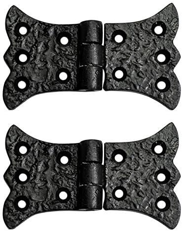 Antique Cast Iron Cabinet Butterfly Hinges (2 Pack, Green Patina) W59495