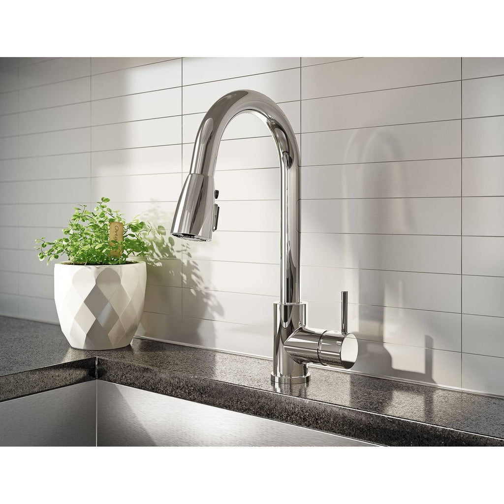 Polished Chrome Pull-Down Kitchen Faucet G6690