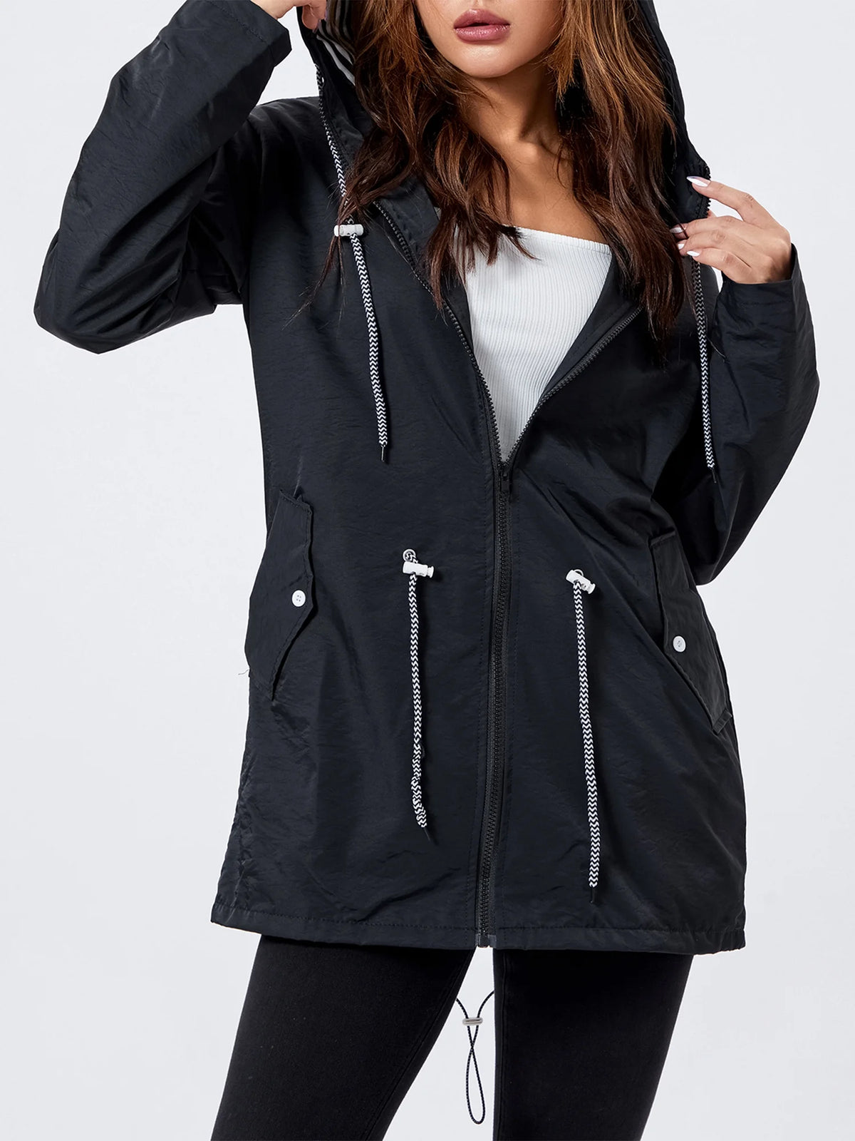 Waterproof SoftShell Ski Jacket with Hood V875464