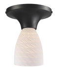 Dark Rust White Swirl Glass Semi-Flush Light Y404754