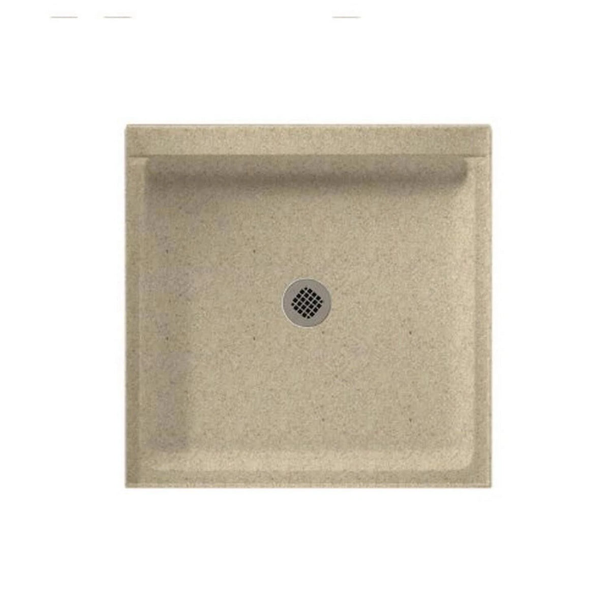 Solid Surface Center Drain Shower Base, 42-in L x 42-in H x 5.5-in H M89292