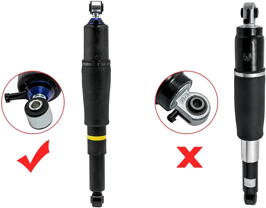 Pair Rear Air Shocks Suspension Strut + Air Compressor for Chevy Tahoe Suburban 1500 GMC Yukon Cadillac Escalade SUV 2000-2014 N84070