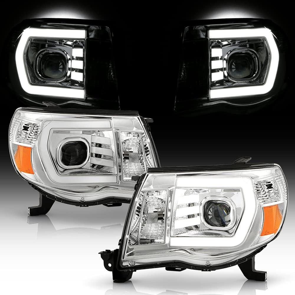 Black LED Projector Headlights Pair N53409