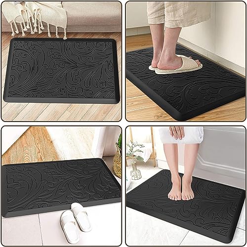 2PCS Grey Anti-Fatigue Kitchen Mat W8285