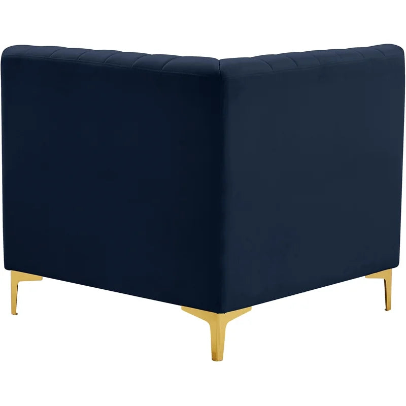Navy Velvet Corner Chair B235