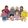 Wooden Dolls House Miniature 8 People Doll Toy L720676