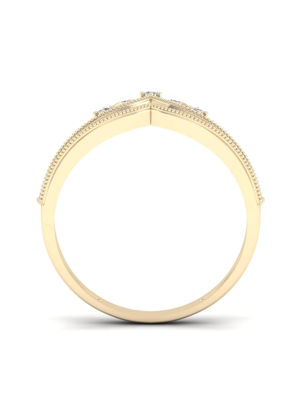 10K Yellow Gold Diamond Crown Ring H5818