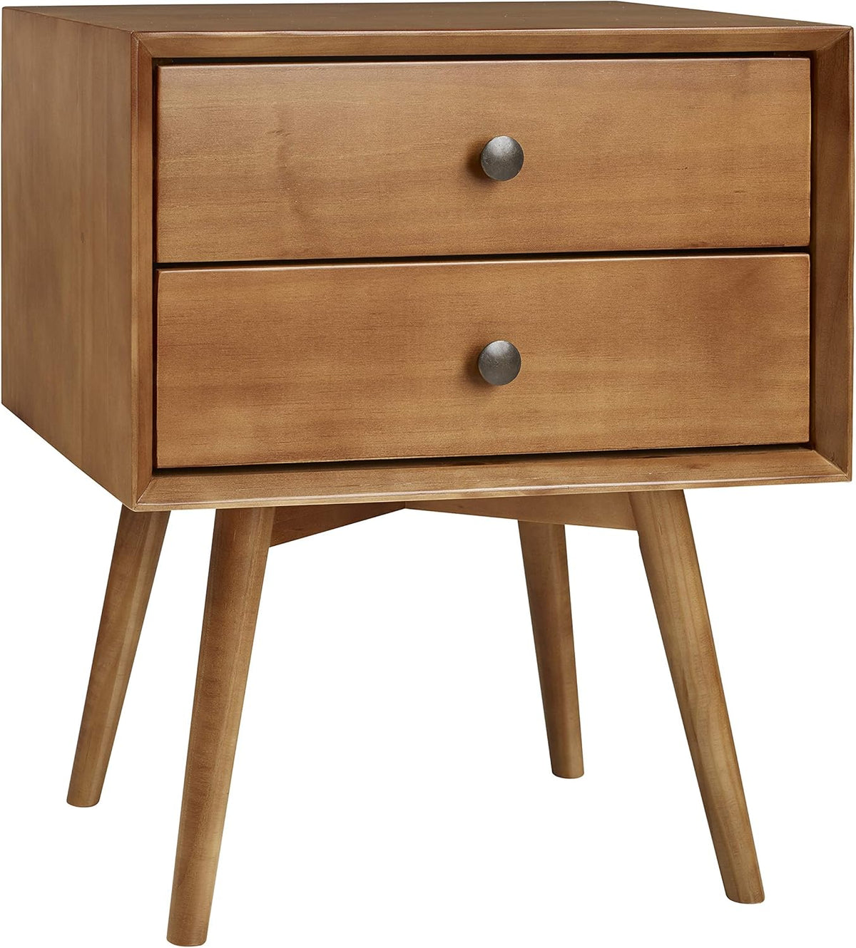 2 Drawer Solid Wood Nightstand Caramel X206