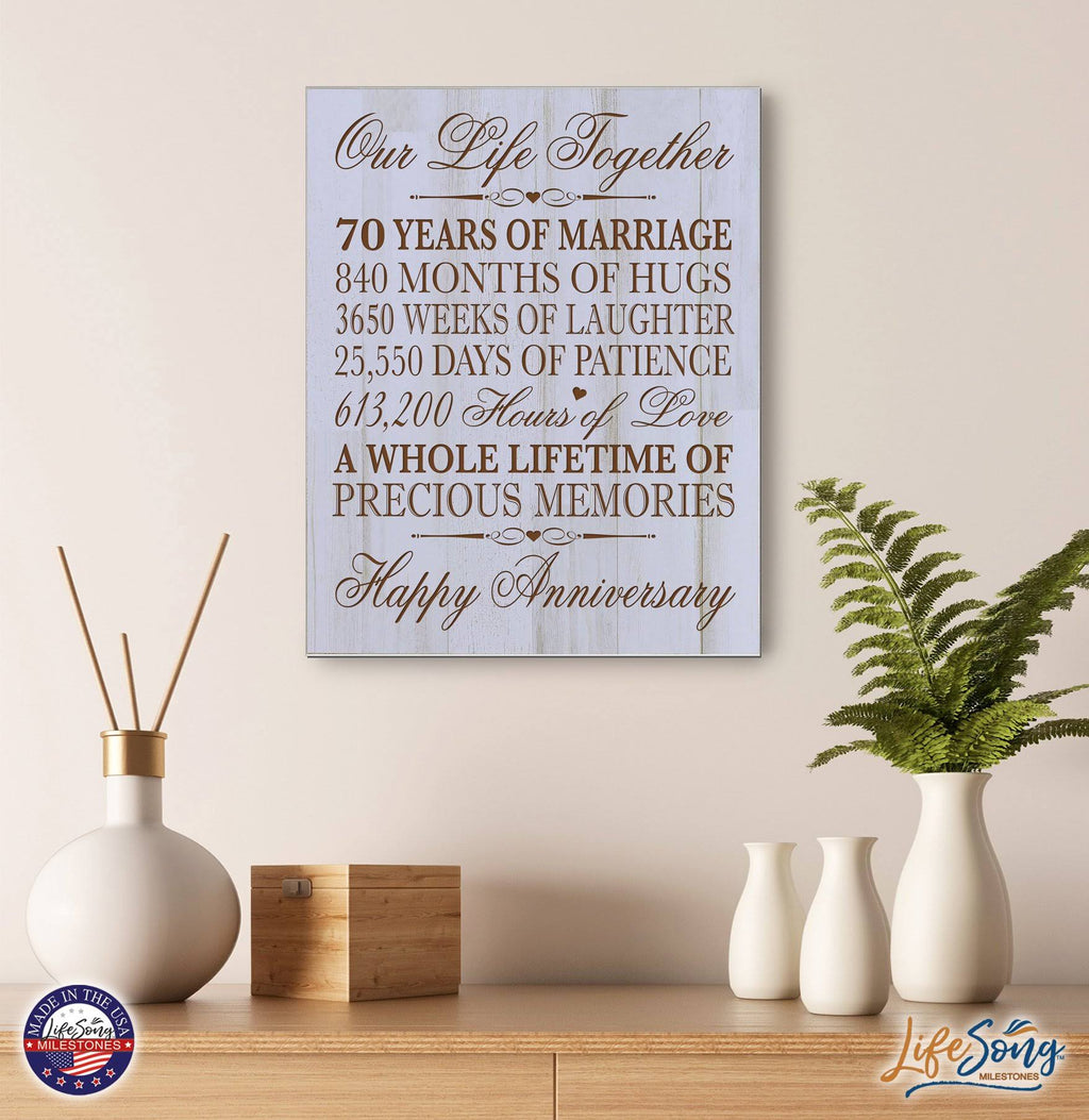 70th Wedding Anniversary Wall Plaque I7387