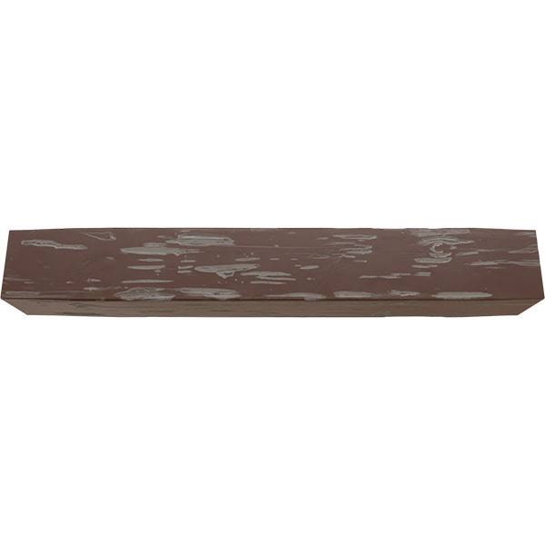 Pecky Cypress Faux Wood Fireplace Mantel, Aged Pecan L1065