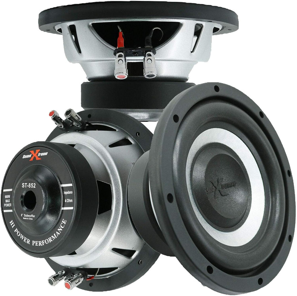 2X 8 Inch 1200 Watts Max Power Car Audio Subwoofer Dual 4 Ohm Voice Coil Pack of 2 T977