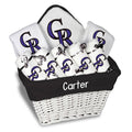 Newborn Infant White Gift Basket I2001